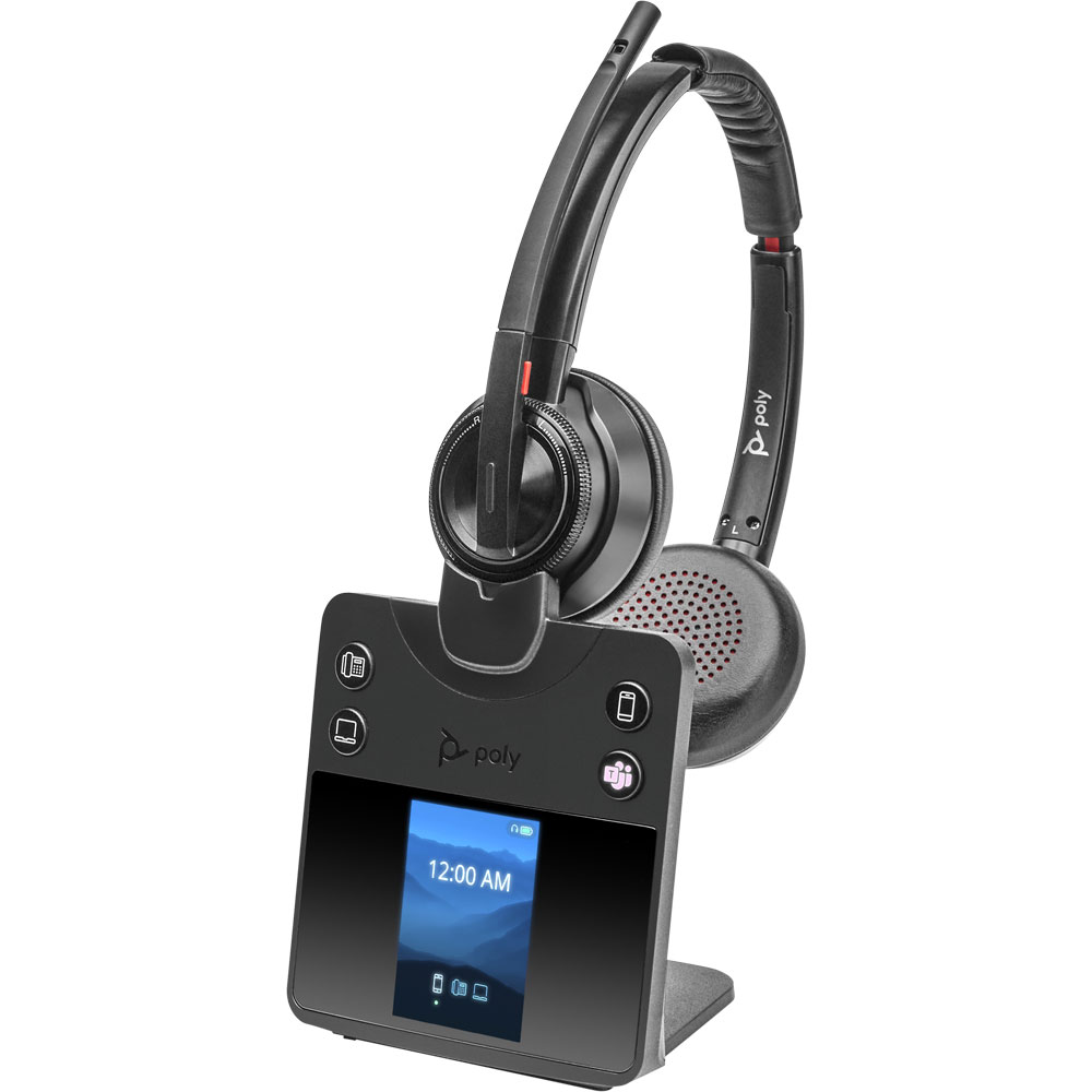 Poly Savi 8420 Office Wireless Headset for Microsoft Teams