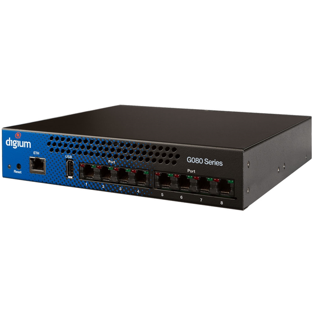Digium G080 8 FXO Port Analog to VoIP Gateway - 1GA080F