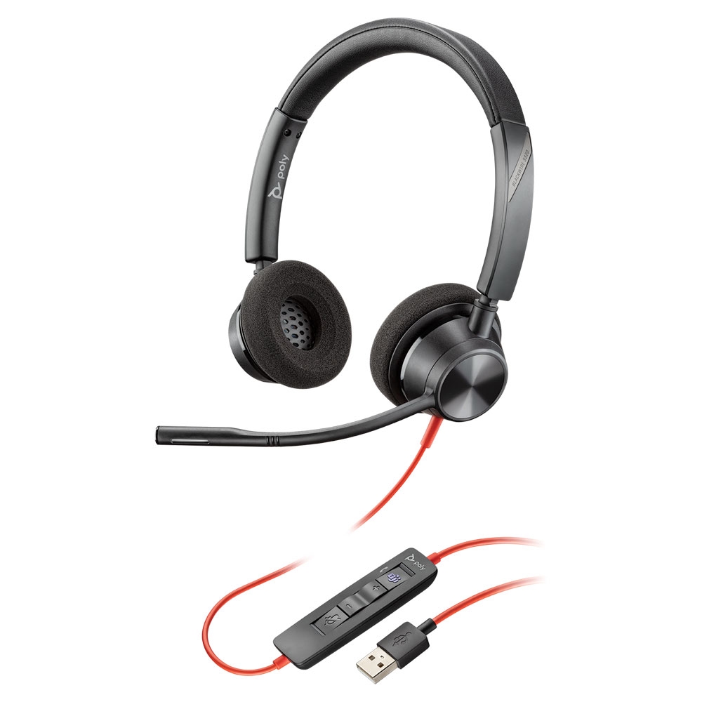 Poly Blackwire 3320 Microsoft USB-A Wired Headset - 214012-101