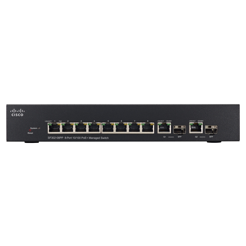 Cisco SF302-08 マネージドスイッチ SRW208P-K9 Amazon.com: Cisco SF302-08P 8-Port 10/100 PoE Managed Switch with