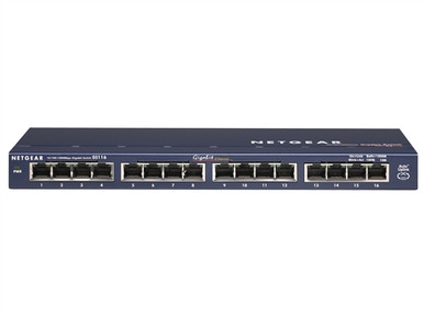 その他 Netgear 16Port Switch 10/100/1000 GS116 NETGEAR GS116 ProSafe 16-Port Gigabit Desktop Switch