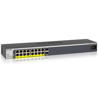 Netgear ProSAFE GS418TPP Easy-Mount 16-Port 240W PoE+ Gigabit Switch