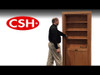 InvisiDoor Book Case OAD 35"w x 79"h 8"d, Unfinished Maple