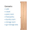 InvisiDoor, 48" Bifold Bookcase, Assembled, Unfinished, Red Oak