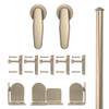 QG Rolling Door Vista Hardware Short Bracket Kit Satin Nickel QG Rolling Door Vista Hardware Short Bracket Kit Satin Nickel