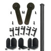 Quiet Glide Rolling Door Stick Hardware Short Bracket Kit Black Quiet Glide Rolling Door Stick Hardware Short Bracket Kit Black