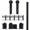 QG Rolling Door Stick Hardware Short Bracket Kit Black QG Rolling Door Stick Hardware Short Bracket Kit Black