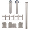 QG Rolling Door Stick Hardware Short Bracket Kit Satin Nickel QG Rolling Door Stick Hardware Short Bracket Kit Satin Nickel