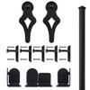 QG Rolling Door Palm-Leis Hardware Short Bracket Kit Black