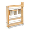 5\" Utensil Bin Base Organizer, Natural Maple and Stainless