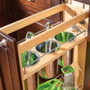 8" Utensil Bin Base Organizer, Natural Maple and Stainless