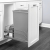 Rev-A-Shelf Undermount Single 50 Qt. Waste Container with Full-Extension, Soft-Close Slides
