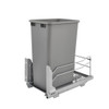 Undermount Waste Container, Single 50 Qt, Metallic Silver