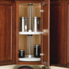 18" Value Line Lazy Susan 2-Shelf Set 26-31 " Tall White Polymer