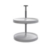 18\" Value Line Lazy Susan 2-Shelf Set 26-31 \" Tall White Polymer