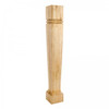 Modern Post with Bullnose Groove and taper to foot 5" Square x 35-1/2", Redwood Modern Post with Bullnose Groove and taper to foot 5" Square x 35-1/2", Redwood