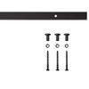 48" Furniture Rolling Door Flat Rail, Black 1 48" Furniture Rolling Door Flat Rail, Black 1