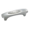 Royal Leaf Pull 3"cc Satin Nickel
