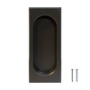 Flush Pull, 4'' x 1-3/4'', Powder Coat Oil Rubbed Bonze Finish