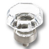 1-1/4in Glass Knob With G10 Base Satin Nickel