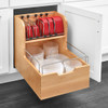 Food Storage Container Organizer w/ Soft-Close for 18 in. Base Cabinet
