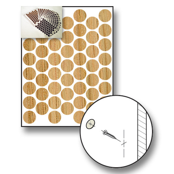 White Oak Pre Finished Screw Caps- 9/16 White Oak Pre Finished Screw Caps- 9/16