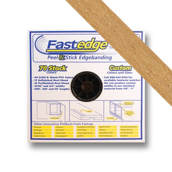 Light Maple PVC Edgebanding-15/16in PSA, 250ft Roll