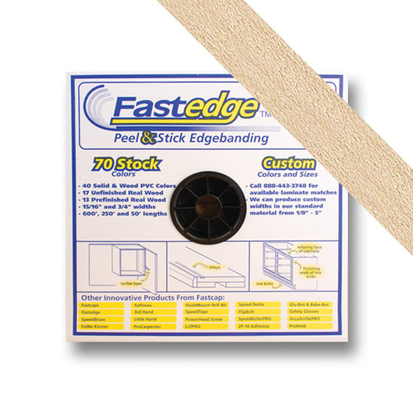Maple Unfinished Wood Edgebanding- 15/16in PSA, 250ft Roll