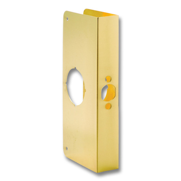 First Watch® Door Reinforcer Backset 2-3/8in Door Thickness 1-3/8in Solid Brass
