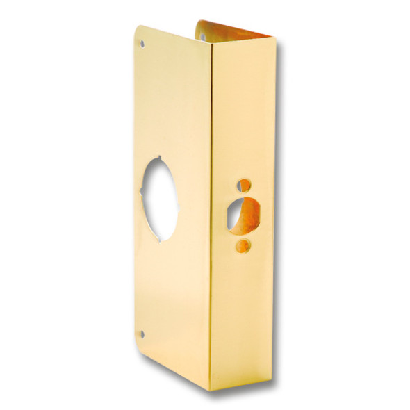 First Watch® Door Reinforcer Backset 2-3/4in Door Thickness 1-3/4in Solid Brass
