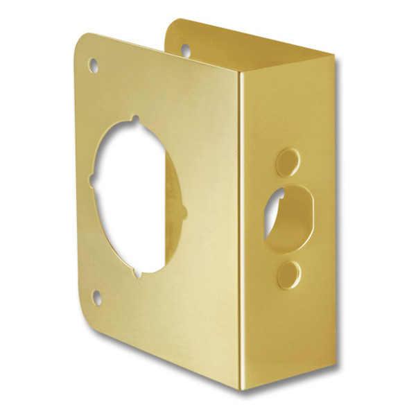 First Watch® Door Reinforcer Backset 2-3/8in Door Thickness 1-3/4in Solid Brass