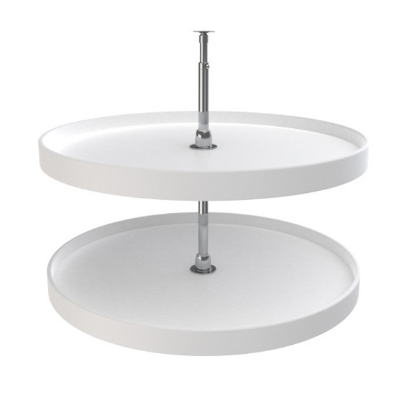Full Circle Two Shelf White Polymer Susan, 32" Full Circle Two Shelf White Polymer Susan, 32"