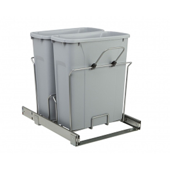 Soft-Close Bottom-Mount, Double 20qt, Platinum