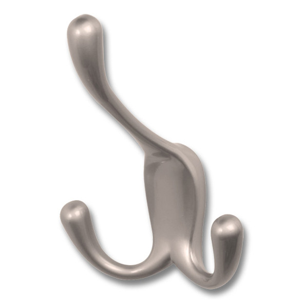 3 Way Hook, Satin Nickel