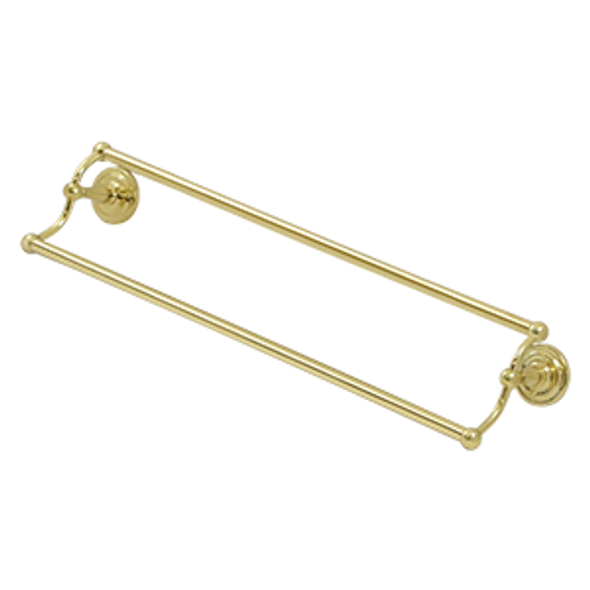 24'' Double Towel Bar, R-Series, Polished Brass