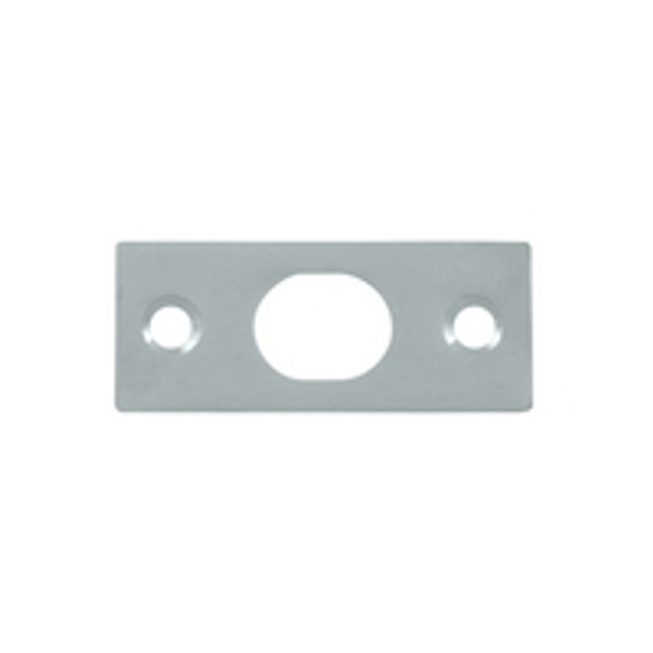 Strike Plate For 12'' Extension Flush Bolt, Satin Nickel