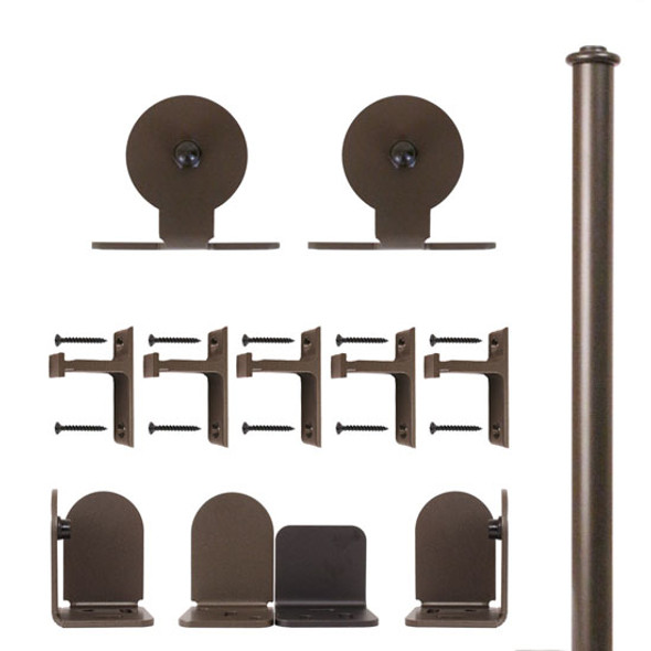 QG Rolling Door Top Mount Hardware Short Bracket Kit Oil Rubbed Bronze