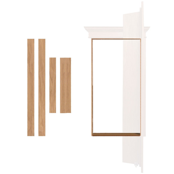 InvisiDoor RTA Outswing Jamb/Threshold, Unfinished Red Oak