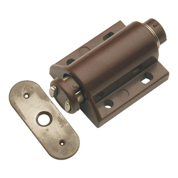 Plastic Spring Release Touch Latch 7/8''cc Statuary Bronze