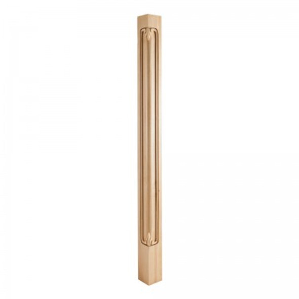 Acanthus Corner Post 2-3/4" x 2-3/4" x 42", Rubberwood Acanthus Corner Post 2-3/4" x 2-3/4" x 42", Rubberwood
