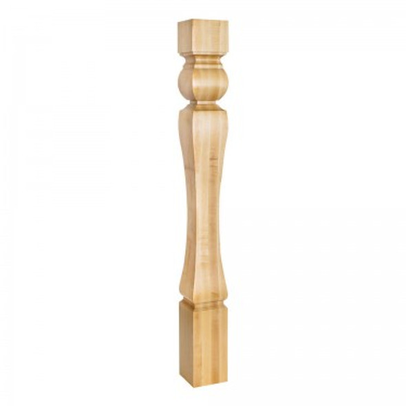 Baroque Wood Post (Island Leg) 3-3/4" x 3-3/4" x 35-1/2", Maple Baroque Wood Post (Island Leg) 3-3/4" x 3-3/4" x 35-1/2", Maple