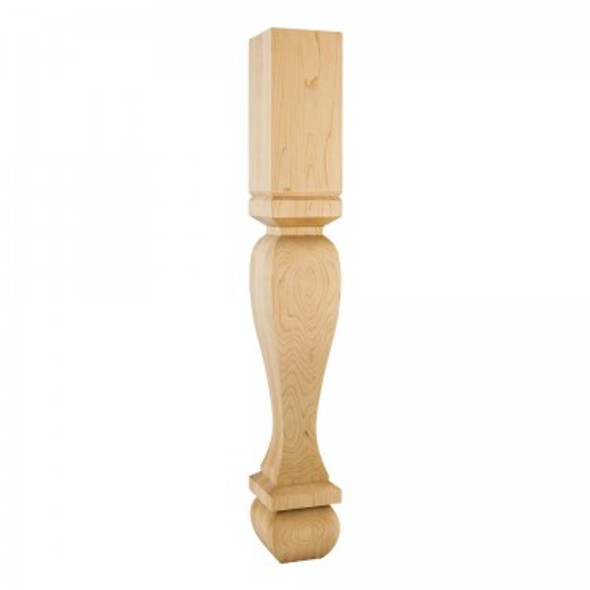 Traditional Island Post 5" x 35-1/2", Alder
