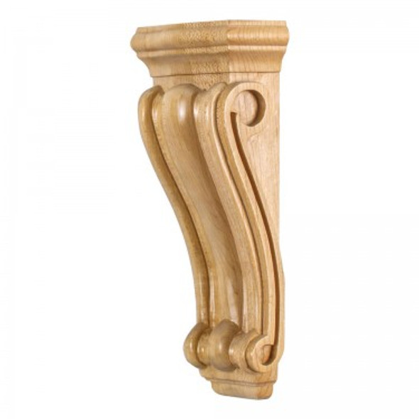 Low Profile, Traditional Corbel, Medium, 3-3/4" x 2-3/8" x 10", Alder