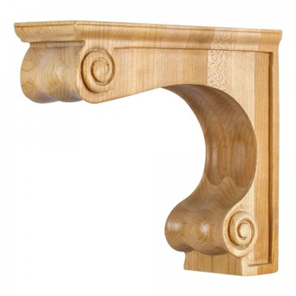 Traditional Range Hood Corbel 2-5/8" x 8" x 7", Rubberwood Traditional Range Hood Corbel 2-5/8" x 8" x 7", Rubberwood