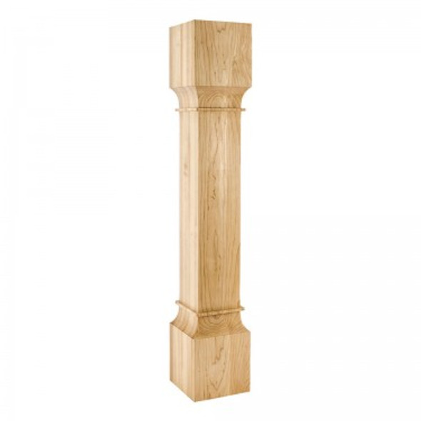 Modern Wood Post 6" Square x 35-1/2", Rubberwood Modern Wood Post 6" Square x 35-1/2", Rubberwood