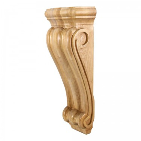 Smooth Profile Corbel 8-1/2" x 5-5/8" x 22", Rubberwood