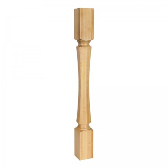 Hexagonal Post 3-1/2" x 3-1/2" x 35-1/2", Hard Maple