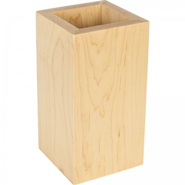 Post Sleeve for 3-1/2" Post 5-1/8" x 5-1/8" x 9-3/4", Rubberwood