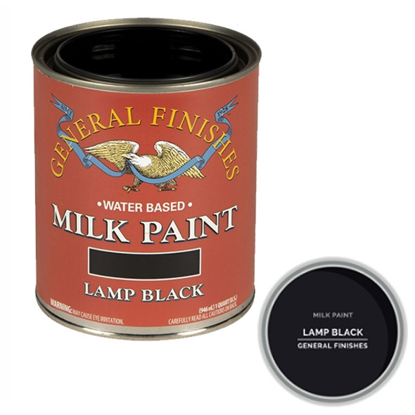 MILK PAINTS, LAMP BLACK, Quart
