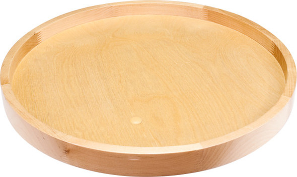 24" Round Wood Lazy Susan Shelf with Swivel